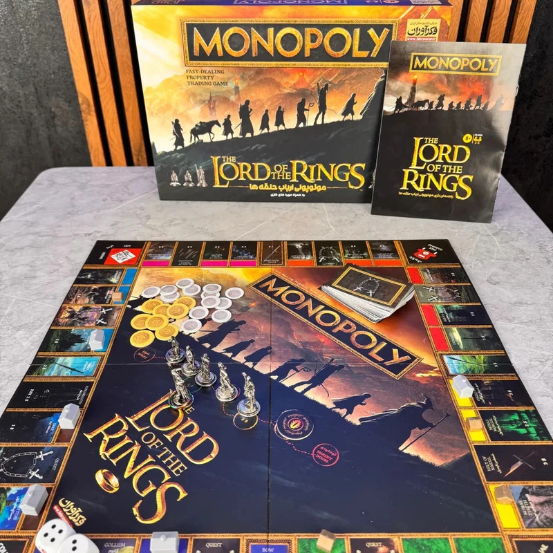 بازی فکری مونوپولی ارباب حلقه‌ها فکرآوران مدل Monopoly