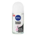 مام رولی نیوا Nivea مدل black and white invisible زنانه حجم 50 میلی لیتر