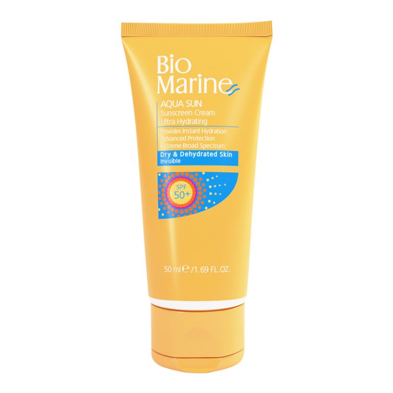 کرم ضد آفتاب رطوبت رسان بی رنگ +SPF50 بایومارین